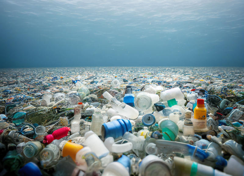 Plastic Waste floating on the Ocean for as far as the eye can see Plastic Waste floating on the Ocean for as far as the eye can see