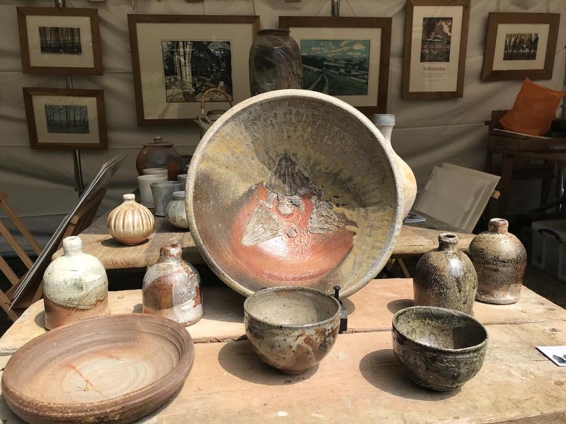 A collection of items which had been fired in the anagama kiln
