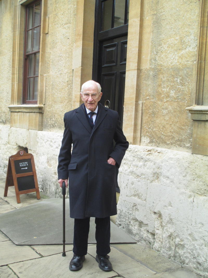 Bill Frankland, Queen's College - Credit: Paul Watkins Bill Frankland stood in the Back Quad of The Queen's College