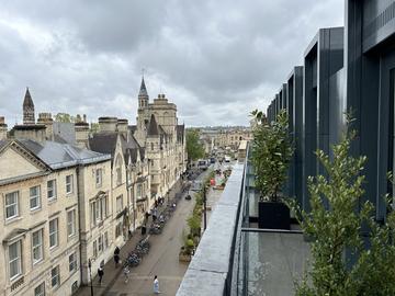 View of Broad Street from The Store, the hotel that used to be Boswells