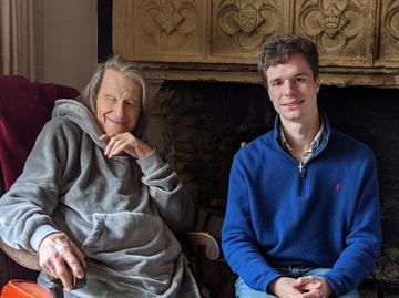 Dr Uwe Kitzinger with Charlie Mackintosh, March 2023. Dr Uwe Kitzinger with Charlie Mackintosh, March 2023.