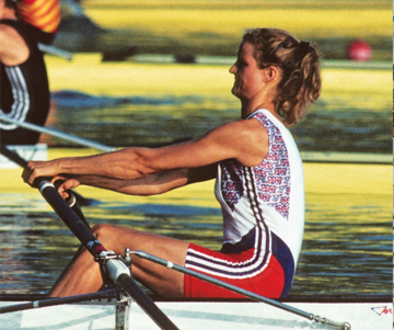 Annabel Eyres competing in the Barcelona Olympics, 1992 Annabel Eyres competing in the Barcelona Olympics, 1992