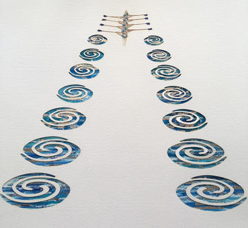 Piece of Olympic art by Annabel Eyres, called 'Puddles' Piece of Olympic art by Annabel Eyres, called 'Puddles'