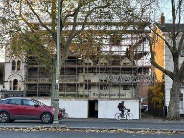 Eagle and Child in scaffold, November 2024