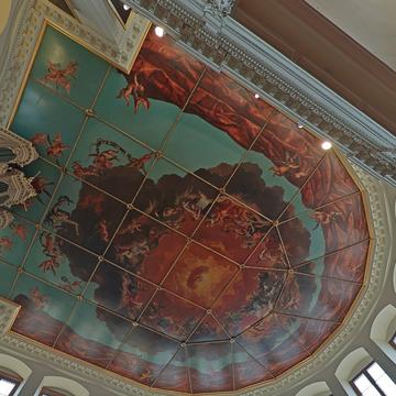 The ceiling of the Sheldonian Theatre The ceiling of the Sheldonian Theatre