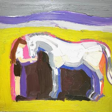 Pegasus (2020) a painting of a horse by Julian Bailey Pegasus (2020) a painting of a horse by Julian Bailey